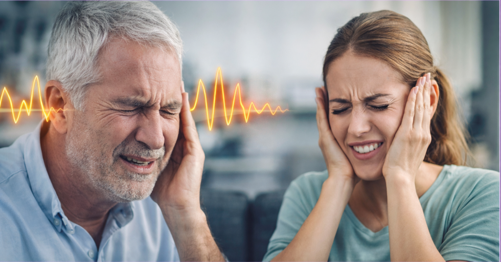 Person experiencing difficulty with sound sensitivity and hearing discomfort in everyday environment